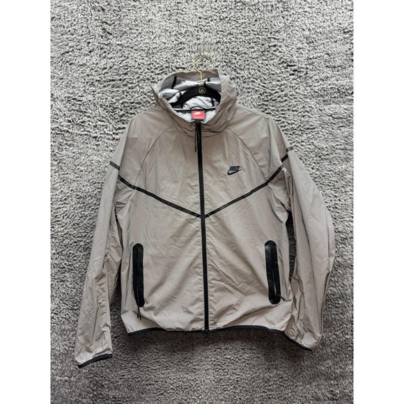 Nike Tech‎ Windrunner Woven Full-Zip Hooded Jacket Light Army Black Mens Size M